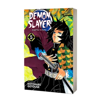 1 Книга Японского Аниме Demon Slayer Kimetsu No Vol. 5 Молодежная книга Манги Английский набор Комиксов