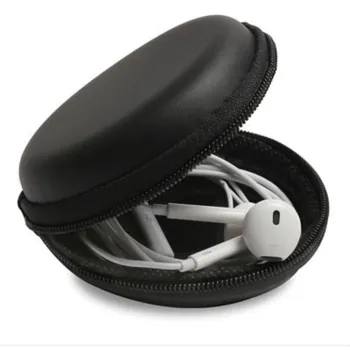 1 шт. Прочный EVA черный переносной жесткий футляр для переноски, сумка для хранения наушников, карта памяти наушников для удобства путешествий