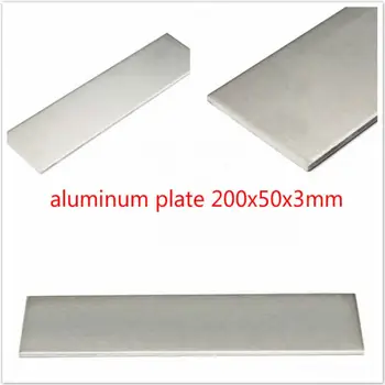 1 шт. алюминиевая пластина 200x50x3 мм плоская стальная пластина толщиной 3 мм для резки обладает износостойкостью механических деталей