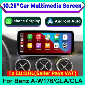 10,25 Дюйм(Ов) Ов) Беспроводной Apple CarPlay Android Авто Автомобильный Мультимедийный Экран Для Mercedes Benz A W176 CLA C117 X117 GLA X156
