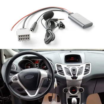 1pac Автомобильный Bluetooth 5,0 Кабель-адаптер Aux С микрофоном Для Ford Fiesta 2008-2010 Сетевой кабель для подключения ACC + 12V Высокого Качества