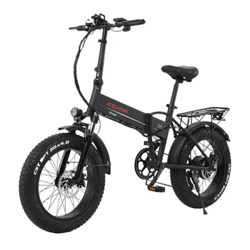 20-дюймовый Электрический велосипед С широкими шинами, Литиевая батарея с двойным торможением, Бесщеточный мотор, Демпфирующий Пляжный Снежный Складной Велосипед