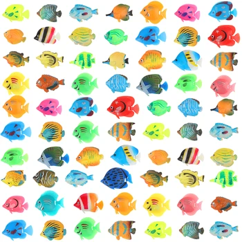 20шт Игровой набор с фигурками тропических рыбок и пластиковыми игрушками-рыбками, Поддельные Маленькие пластиковые Рыбки, Ассорти Рыбок, игрушка для детской ванны