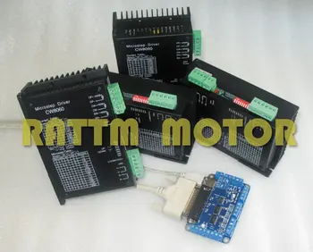 4-Осевой Высококачественный Комплект Шагового контроллера с ЧПУ 80VDC/6A/256 Microstep для фрезерного станка с ЧПУ и 5-осевой интерфейсной платы RATTM MOTOR