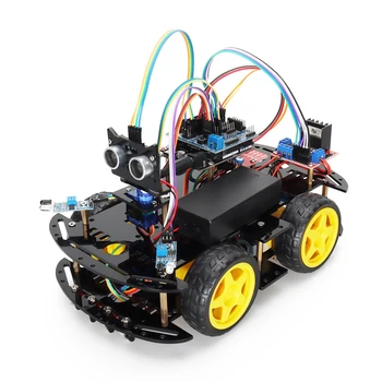 4WD Smart Automation Robot Car Kits Для проекта Arduino Модернизированный Отличный Набор для программирования Полной версии + электронное руководство и коды