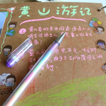 5шт 6 Цветов в 1 Пластиковые Акварельные ручки, маркер, ручка для рисования, ручки для письма, сделай САМ