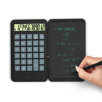 6,5-Дюймовый Перезаряжаемый калькулятор для рукописного ввода, Бухгалтерский Многофункциональный Симпатичный Бесшумный складной компьютер для рукописного ввода