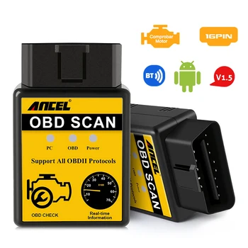 Ancel ELM327 V1.5 Bluetooth OBD2 Сканер ODBII Адаптер Автоматический Сканер ODB Для Двигателя Для Android Считыватель кода Диагностический инструмент