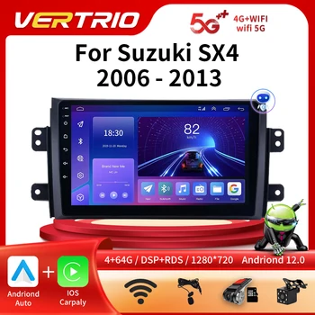 Android 12 Для Suzuki SX4 2006-2013 Для Fiat Sedici 2005-2014 Автомобильное Радио Мультимедийная Навигация GPS Видео Беспроводной Carplay 4G