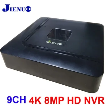 Icsee 4k/8MP/5m/1080P 9CH NVR Видеомагнитофон 9-Канальный С Обнаружением Движения P2P Для IP-камеры CCTV Система видеонаблюдения JIENUO
