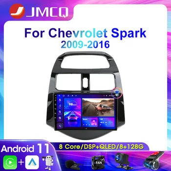 JMCQ 2Din 4G Android 11 Автомобильный Радио Мультимедийный Видеоплеер Для Chevrolet Spark Beat Matiz Creative 2010-2014 Навигация Carplay