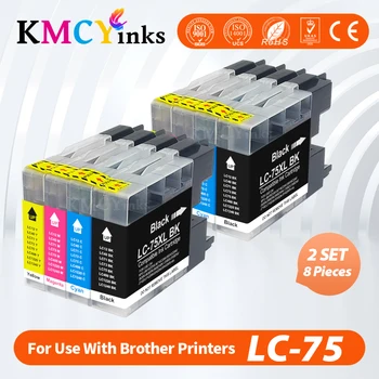 KMCYinks 4x Совместимый Картридж LC12 LC40 LC71 LC73 LC75 LC400 LC1220 LC1240 Для Струйного принтера Brother MFC-J6910CDW J6710CDW