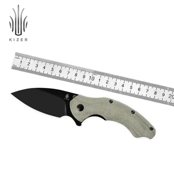 Kizer Mojave Эксклюзивный EDC Нож Roach V4477E2 Микарта Ручка Открытый Кемпинг Охотничьи Ножи N690 Стальные Складные Инструменты Для Выживания