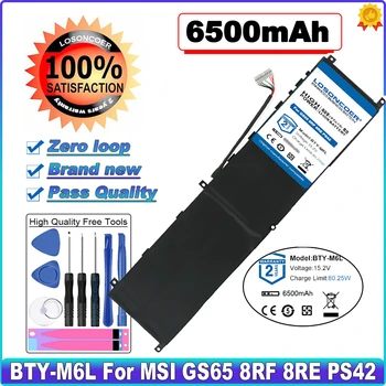 LOSONCOER 6500 мАч BTY-M6L Аккумулятор для ноутбука MSI GS65 8RF 8RE PS42 PS63 MS-16Q3 серии MS-16Q3