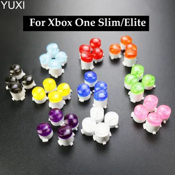 YUXI 1 комплект для контроллера Xbox One ABXY Buttons Mod Kit Для Геймпадов XBOX One Slim/Xbox Elite, 10 Цветов, Прозрачная Ремонтная Деталь