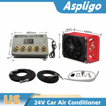 Автоматический Электрический кондиционер Aspligo 24V Cool Split Air Conditioning A/C для автомобиля Автомобильный Экскаватор Трактор Прицеп Грузовик