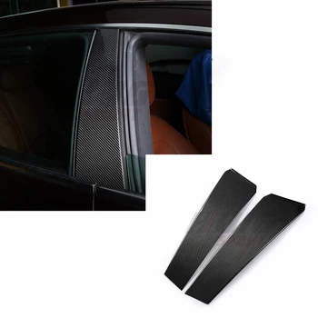 Автомобильные стойки из настоящего Углеродного волокна Для окон автомобиля, наклейки на авто, Накладные чехлы, Стайлинг автомобиля для Maserati Ghibli 2014-2019