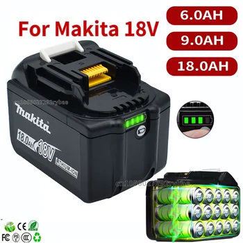 Аккумулятор Makita 18V 6AH 9AH 18AH Литий-ионный Сменный LXT BL1860B BL1860 BL1850 BL1830 DHP482RFX9 BL1815 LXT400 для Аккумуляторных дрелей