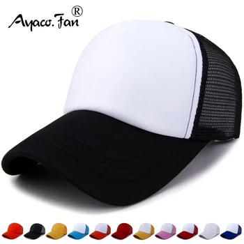 Бейсбольная кепка в стиле пэчворк, весна-лето, открытая сетчатая однотонная хлопковая шляпа от солнца, Регулируемые мужские и женские кепки для дальнобойщиков, шляпа для папы в стиле хип-хоп