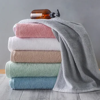 Высококачественное 75 * 150 см дышащее банное полотенце из чистого хлопка, полотенце большого размера, утолщающее Мягкое удобное многоцветное пляжное полотенце для отеля