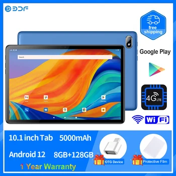 Глобальная версия BDF Tab Tablet Android Pad Восьмиядерный 8 ГБ 128 ГБ 5000 мАч Аккумулятор 10,1 