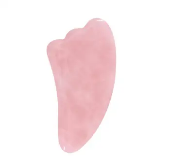 Доска из натурального розового кварца Гуа-Ша, Розовый Нефритовый Камень, Пластина для массажа Тела, лица, глаз SN121