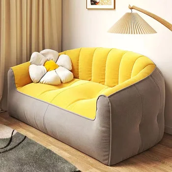 Желтый диван-качалка Relax Кресло в Скандинавском стиле, Диван с Изогнутым Полом, Татами Comfort Soft Relax Divani Soggiorno Мебель для спальни