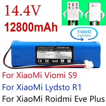Замена для XiaoMi Lydsto R1 Roidmi Eve Plus Viomi S9 Аккумулятор для робота-пылесоса Емкостью 12800 мАч, Аксессуары и запчасти