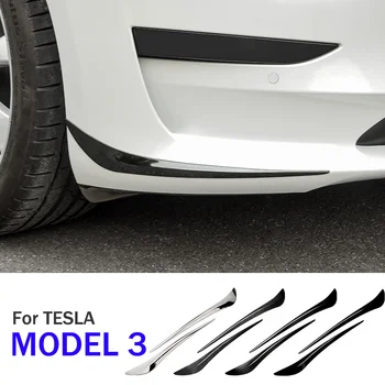 Защитная наклейка на угол переднего бампера автомобиля для Tesla Model 3, защита от царапин, Аксессуары для укладки из нержавеющей стали 304