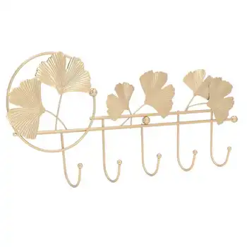 Крючок для одежды Настенная вешалка для одежды в элегантном стиле с рисунком листьев гинкго для шляпы