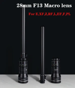 Макро-объектив AstrHori 28 мм F13, 2x Макро-Зонд, Полнокадровый Водонепроницаемый Специальный Объектив Для Canon Nizon Sony, Встроенный Кольцевой Светильник