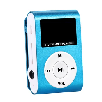 Мини MP3-плеер с ЖК-экраном Портативный Металлический Музыкальный Зажим 3-5 мм Интерфейс Micro Stereo Модные Аксессуары Для Путешествий