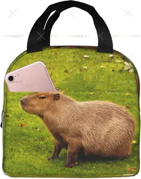 Многоразовая изолированная сумка для ланча Capybara для женщин, мужчин, Водонепроницаемая сумка для ланча, термоохладитель, сумка для ланча для работы, офиса