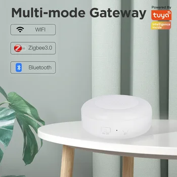 Многорежимный шлюз Tuya WiFi zigbee3.0 Bluetooth Smart Hub Поддерживает сетчатую сигнализацию, дверной звонок с функцией RGB-ночника