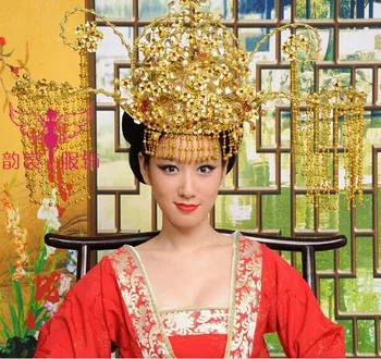 Множество дизайнов женских диадем для волос, костюм Ханфу, аксессуар для волос, древнекитайские свадебные диадемы Phoneix, свадебная корона