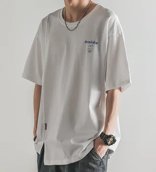 Мужская летняя мужская футболка с короткими рукавами M4894, хлопковая футболка с принтом