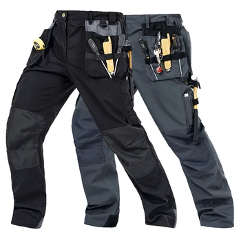 Мужские Брюки-карго с несколькими карманами, рабочие брюки для улицы, износостойкие брюки, брюки для рабочих, униформа для мастерской