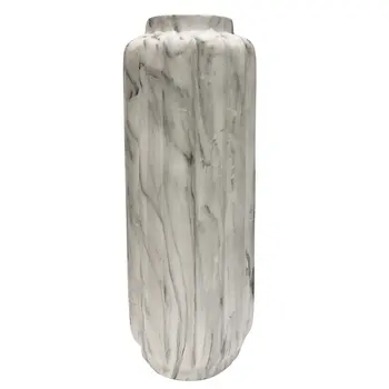 Напольная ваза Trevi- маленькая - Отделка из белого мрамора на смоле