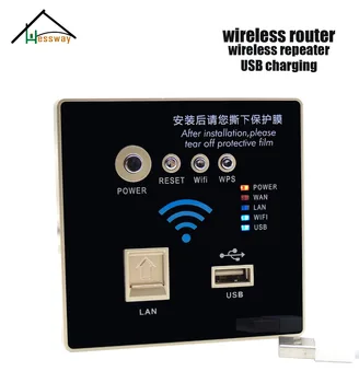 Настенный встроенный разъем 300 Мбит/с 3G Wifi Беспроводной маршрутизатор точки доступа USB зарядное устройство AC 110 В ~ 240 В