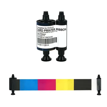 Новая Цветная лента R3314 YMCKOK на 200 отпечатков, Совместимая с принтером Evolis Dualys Card
