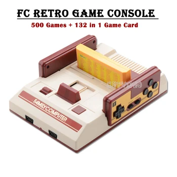Новая игровая консоль FC Ретро-плеер с 632 играми, ТВ-приставка для видеоигр с 2 проводными контроллерами, AV-выход, Прямая поставка
