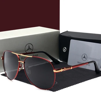 Новые Модные Солнцезащитные очки бренда Benz, Мужские Солнцезащитные Очки Для Вождения и Путешествий, Металлические Очки с Поляризацией и защитой от ультрафиолета, Тип 742