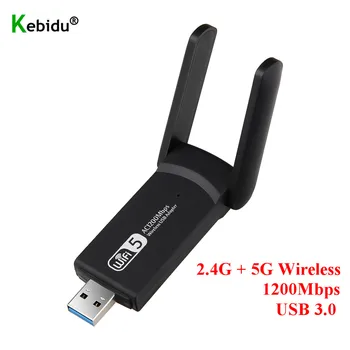 Новый USB 3,0 1200 Мбит/с WiFi Адаптер Двухдиапазонный 5 ГГц 2,4 ГГц 802.11AC RTL8812BU WiFi Антенна Ключ Сетевая карта Для Настольного Ноутбука