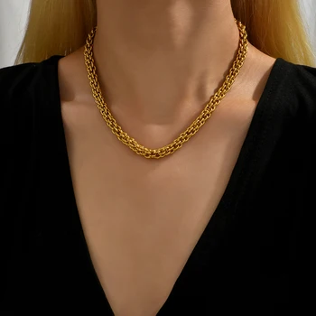 Новый золотой цвет из нержавеющей стали, Цепочка Византийского Императора, ожерелье, набор для Мужчин, женщин, Отпускное Колье, подвески, ювелирные изделия YS74
