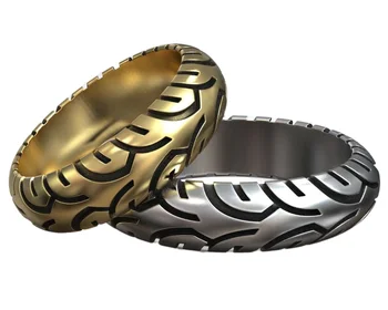 Обручальное золотое кольцо с протектором для мото шин 5-9 г, кольца из чистого стерлингового серебра 925 пробы