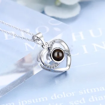 Ожерелья с кристаллами в форме сердца из Стерлингового Серебра 925 пробы Для женщин, Роскошные Дизайнерские ювелирные аксессуары, Оптовый подарок Для женщин, Бесплатная доставка
