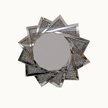 Оптовая продажа Зеркальных консольных столов с дробленым алмазом Прямой производитель Зеркальной мебели Поставщик настенных зеркал