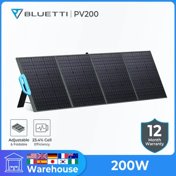 Панель солнечных батарей BLUETTI PV200 Мощностью 200 Вт, Складные Панели солнечных батарей, Складной Для Солнечной Электростанции, Портативный комплект, Солнечная плита, Кемпинг, Регулируемый