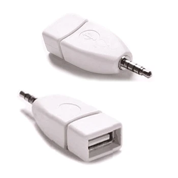 Подходит Для автомобиля Новый конвертер Адаптер USB 2.0 Женский 3,5 мм мужской AUX аудио Прочный Автомобильный разъем
