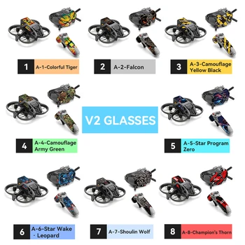 Подходит для DJI Avata наклейки FPV crossing machine V2 очки набор наклеек аксессуары для дронов